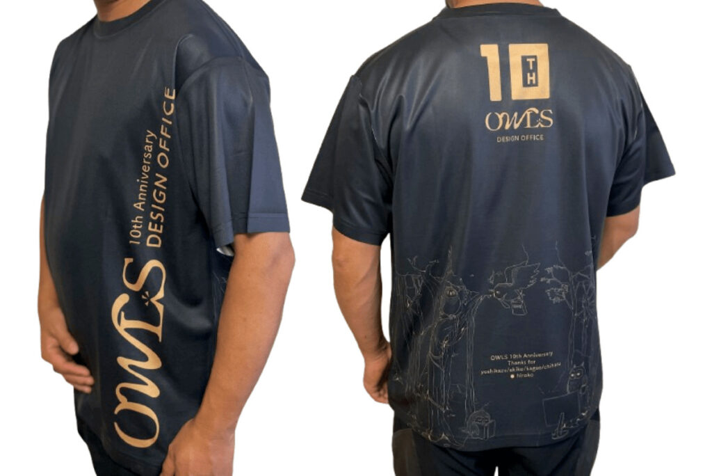 全面プリントTシャツ制作黒金-min