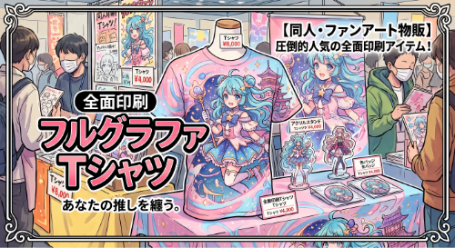 同人・物販グッズ「フルグラフィックTシャツ」作成