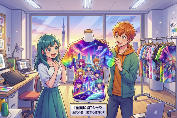 全面プリントTシャツのおすすめ業者は？1枚から安く作れる優良業者の選び方