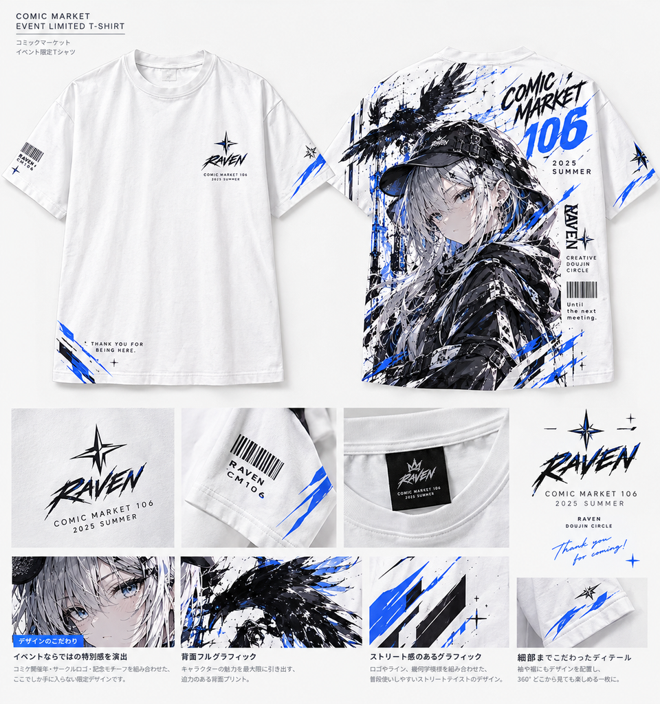 コミケ同人フルグラTシャツ作成
